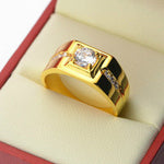 18K Yellow Gold / White Sapphire Ring (CGD-3326)