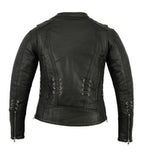 Stylish (Ladies') Jacket with Grommet and Lacing Accents (CGD-DS885)