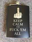 Hip Flask "Keep Calm and Fuck'em All" (CGD-1999)