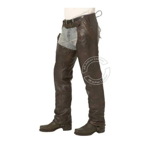 Leather Chaps - Brown (Men's) (CGD-AK1180BR)