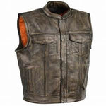 Leather Vest (Men's) (CGD-AK640BR)