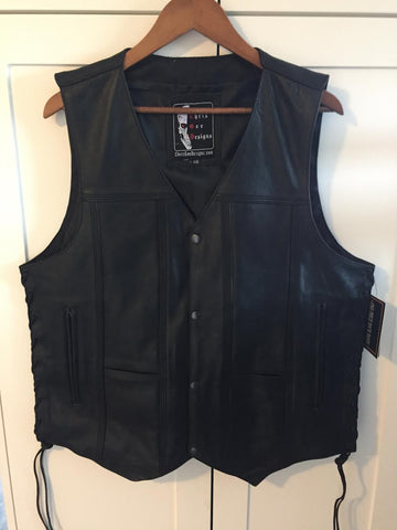 Leather Vest (Men's) (CGD-AK428)