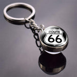 Route 66 Glass Ball keychain (CGD-1004)