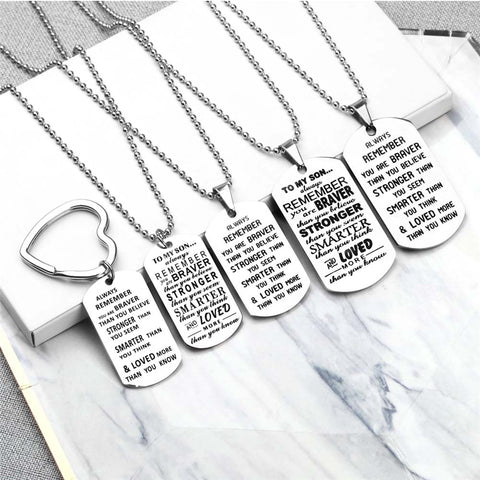 "To My Son, Love Dad" Military-style Dog Tags (CGD-050)