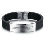 "To My Son" Stainless Steel Engraved Letter Silicone Bracelets  (CGD-098)